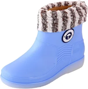 AMDBEL Rain Boots For Women, Women's Mid Calf Rain Boots Waterproof Garden Rain Shoes Anti-Slipping Rainboots for Ladies