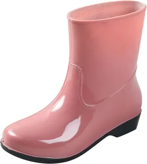AMDBEL Rain Boots for Women, Women's Mid Calf Rain Boots Waterproof Garden Shoes Rubber Anti-Slipping Rain boots for Ladies