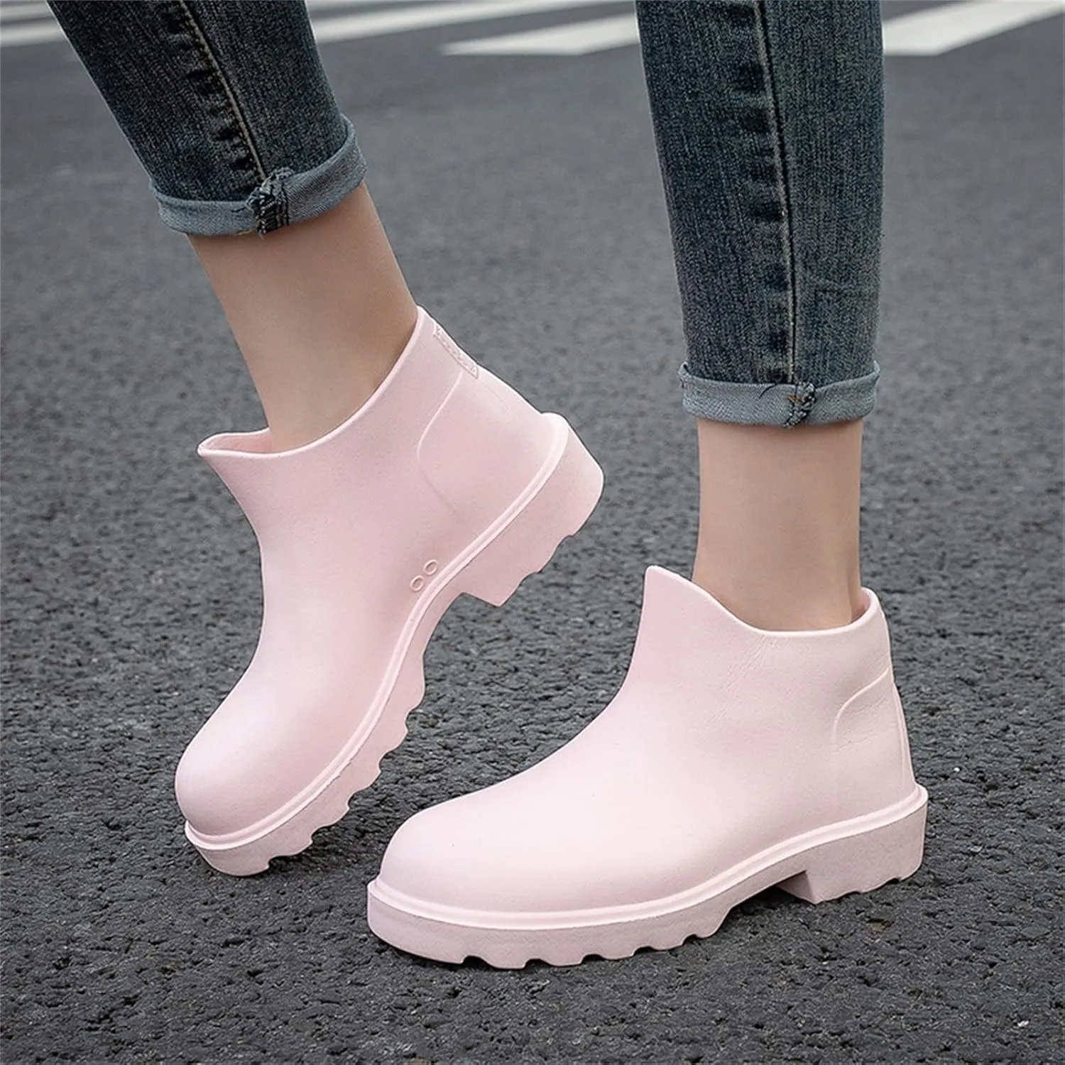 Ankle Rain Boots for Women Waterproof Fashion Short Tube Water Proof Non Slip Rain Boots Non Slip Fishing Shoes