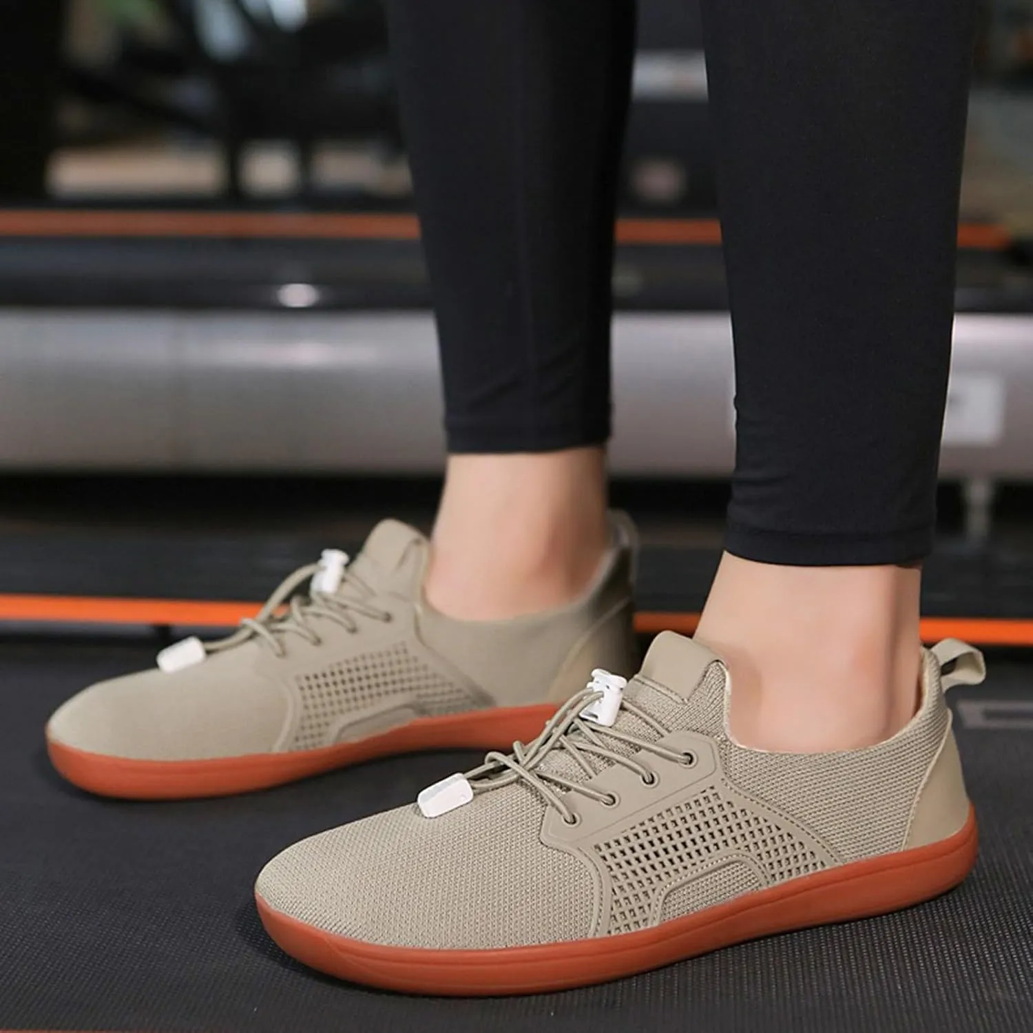 Arch Support Orthopedic Sneakers for Women Breathable Zero Drop Adjustable Barefoot Shoes Fly Woven Mesh Shoe