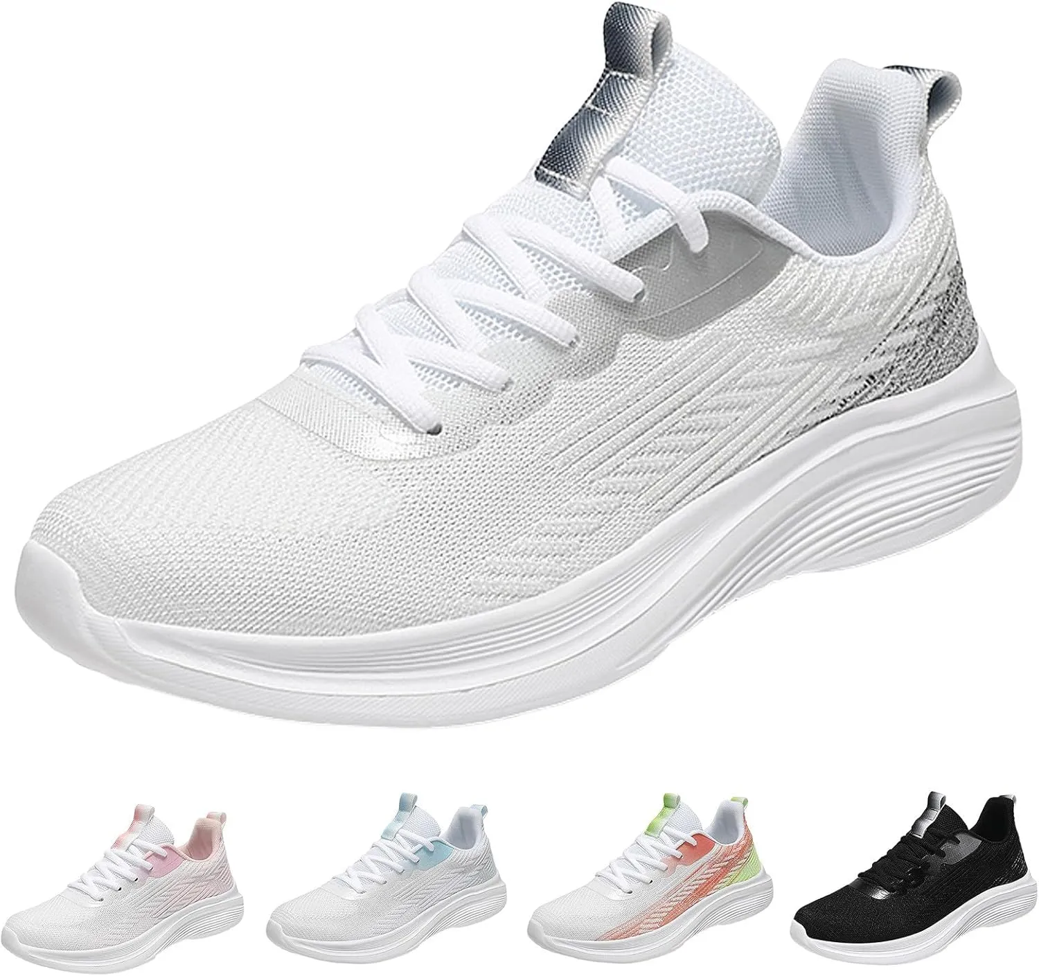 Arch Support Platform Sneakers for Women Non Slip Workout Fashion Tennis Running Sneakers Canvas Slip on Shoe