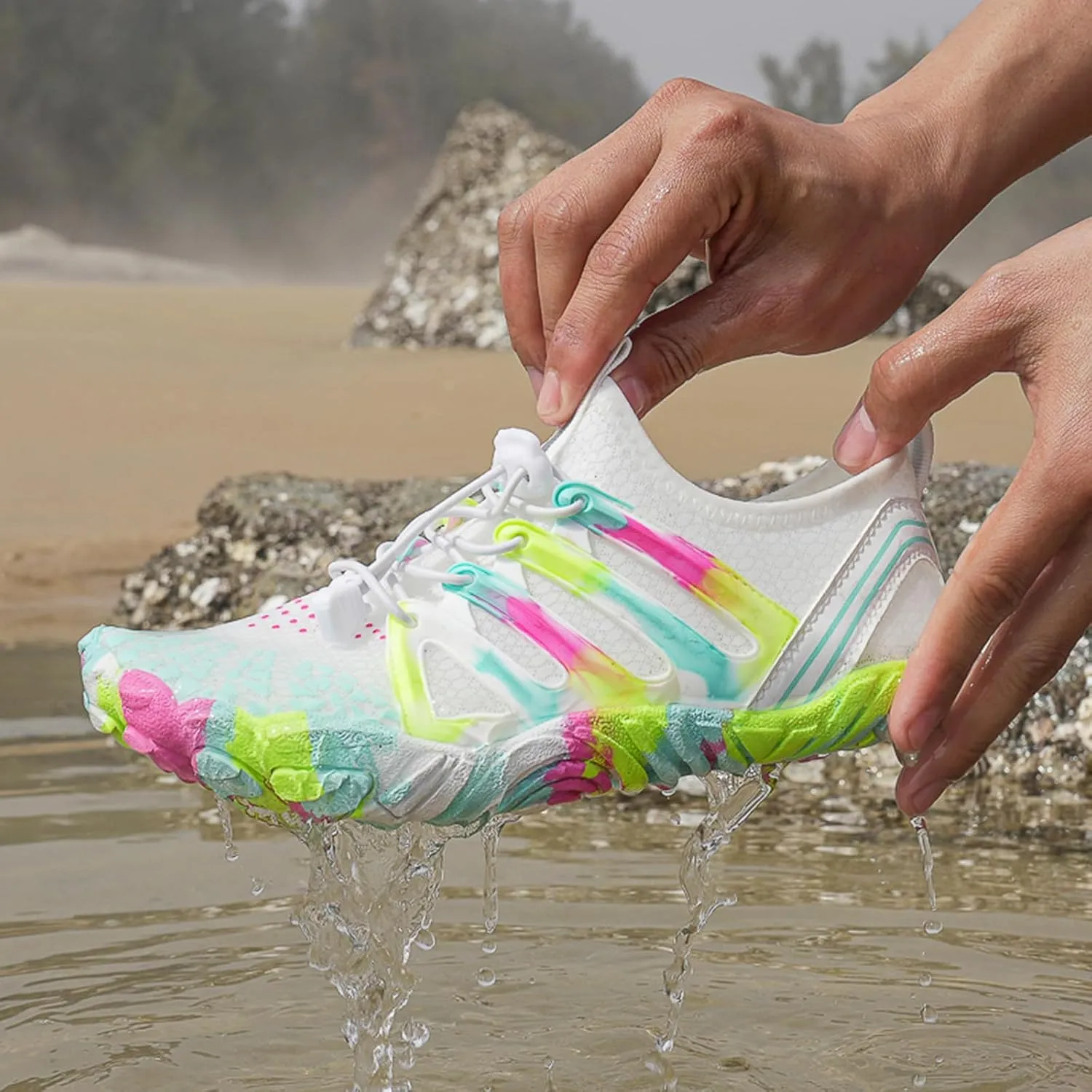 Barefoot Shoes for Women Hiking Footwear Healthy & Non-Slip Barefoot Shoe Wide Toe Box, Zero Drop, Water Resistant, Lightweight Breathable Grounded Footwear for Walking Running Hiking Workout Sneakers