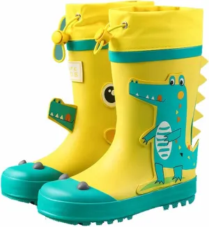 Big Boys Rain Boots Spac Toddler Kids Rain Boots Waterproo Rubber Boots For Girls Boys With Astronaut Patterns