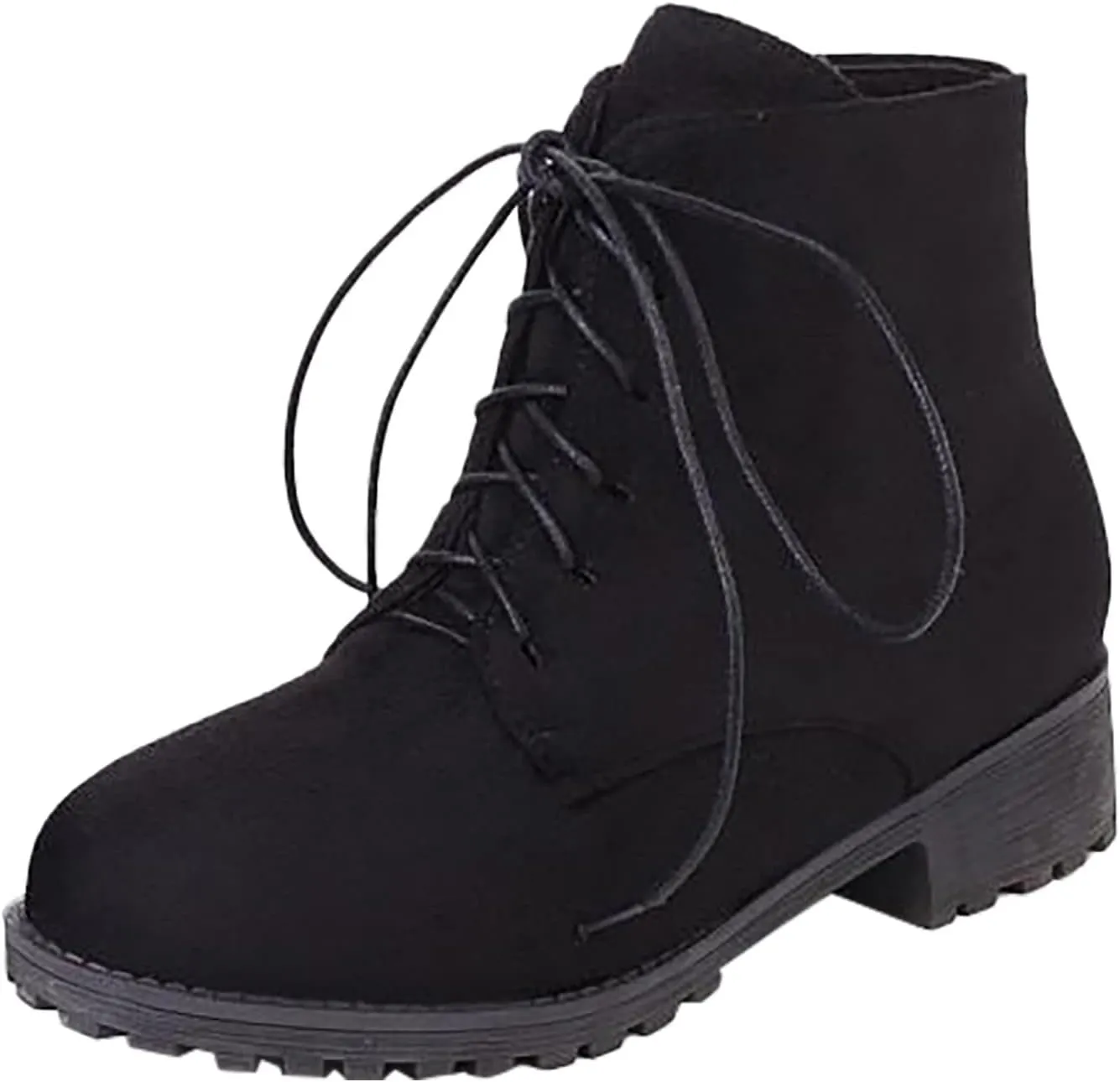 Black Booties for Women Ankle Womens Shoes Booties Comfortable Boots for Men Ankle Bootie for Women with Heel Round Toe Flat Heel Chunky Low Heel Classic Pointed Toe