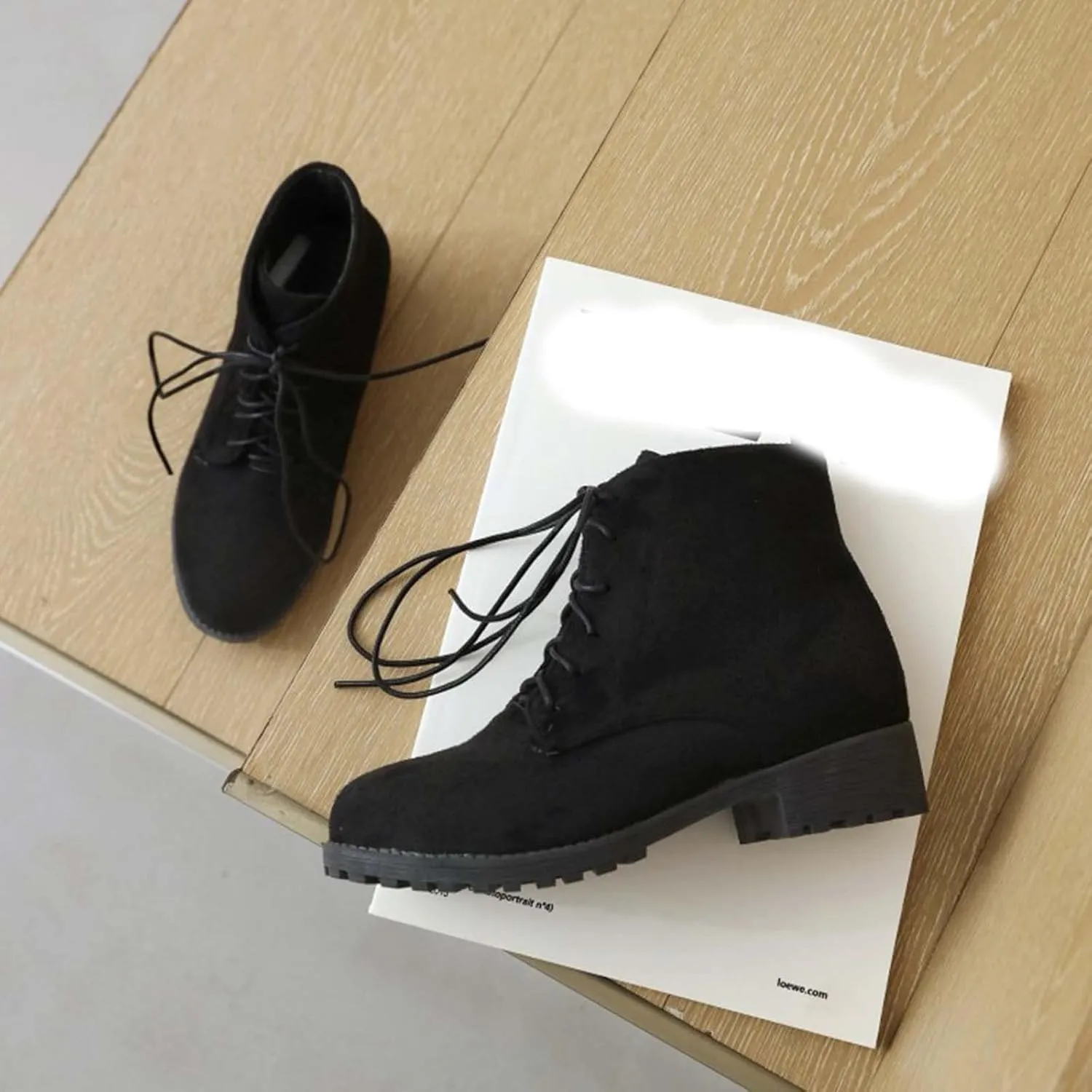 Black Booties for Women Ankle Womens Shoes Booties Comfortable Boots for Men Ankle Bootie for Women with Heel Round Toe Flat Heel Chunky Low Heel Classic Pointed Toe