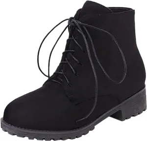 Black Booties for Women Ankle Womens Shoes Booties Comfortable Boots for Men Ankle Bootie for Women with Heel Round Toe Flat Heel Chunky Low Heel Classic Pointed Toe