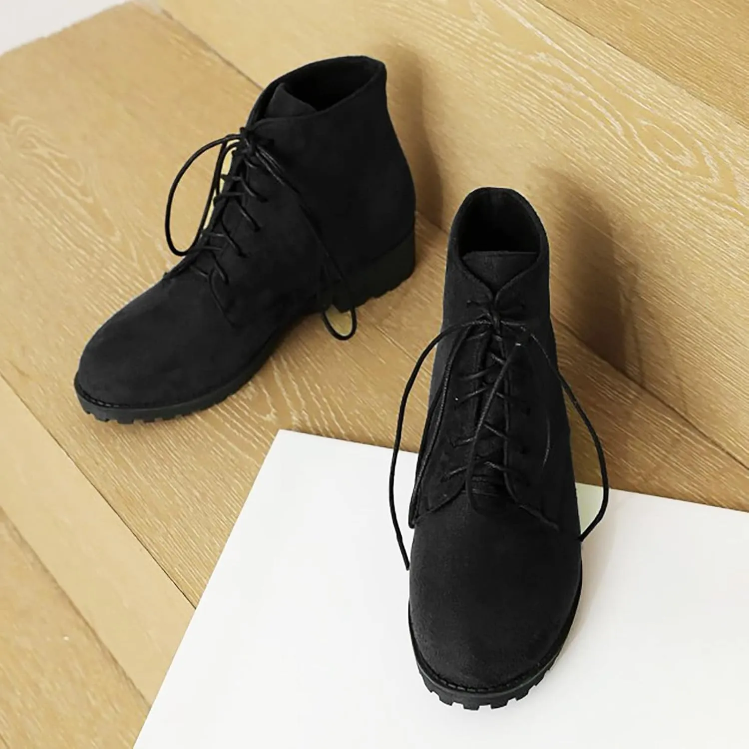 Black Booties for Women Ankle Womens Shoes Booties Comfortable Boots for Men Ankle Bootie for Women with Heel Round Toe Flat Heel Chunky Low Heel Classic Pointed Toe