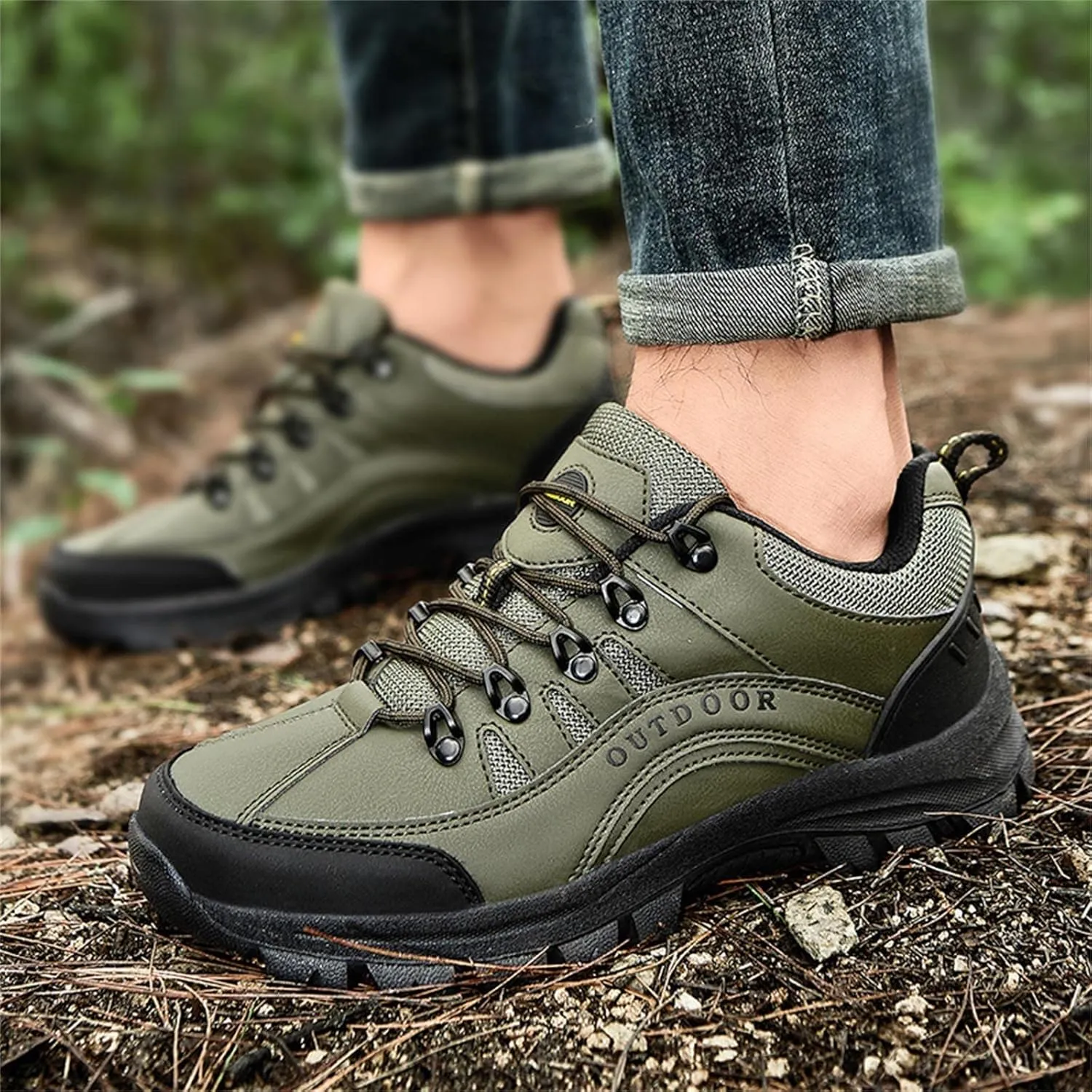 BORAMAX Men's Anti-Skid Cross-Country Travel Shoes Men's Supportive Running Shoes Cushioned Lightweight Athletic Sneakers