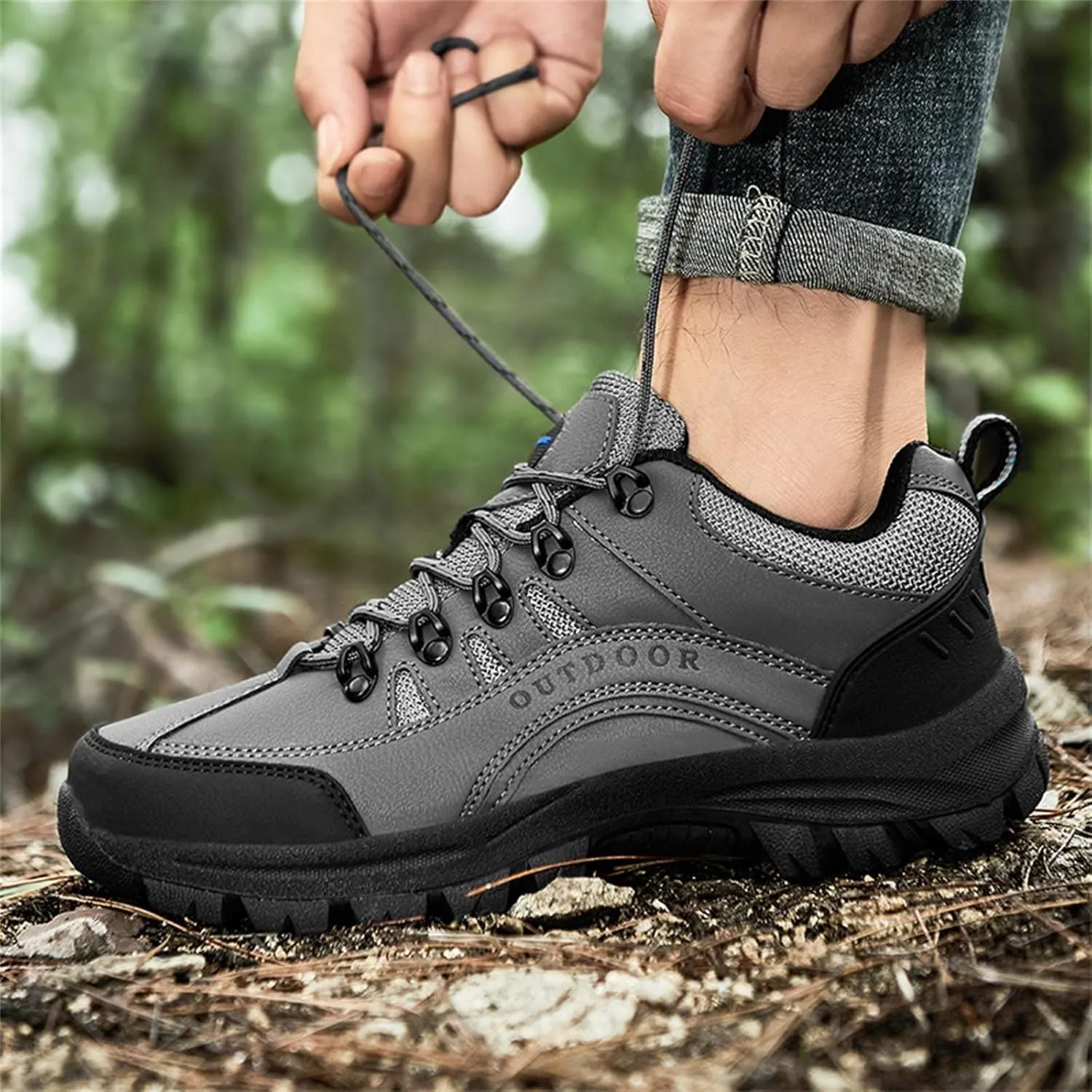 BORAMAX Men's Anti-Skid Cross-Country Travel Shoes Men's Supportive Running Shoes Cushioned Lightweight Athletic Sneakers