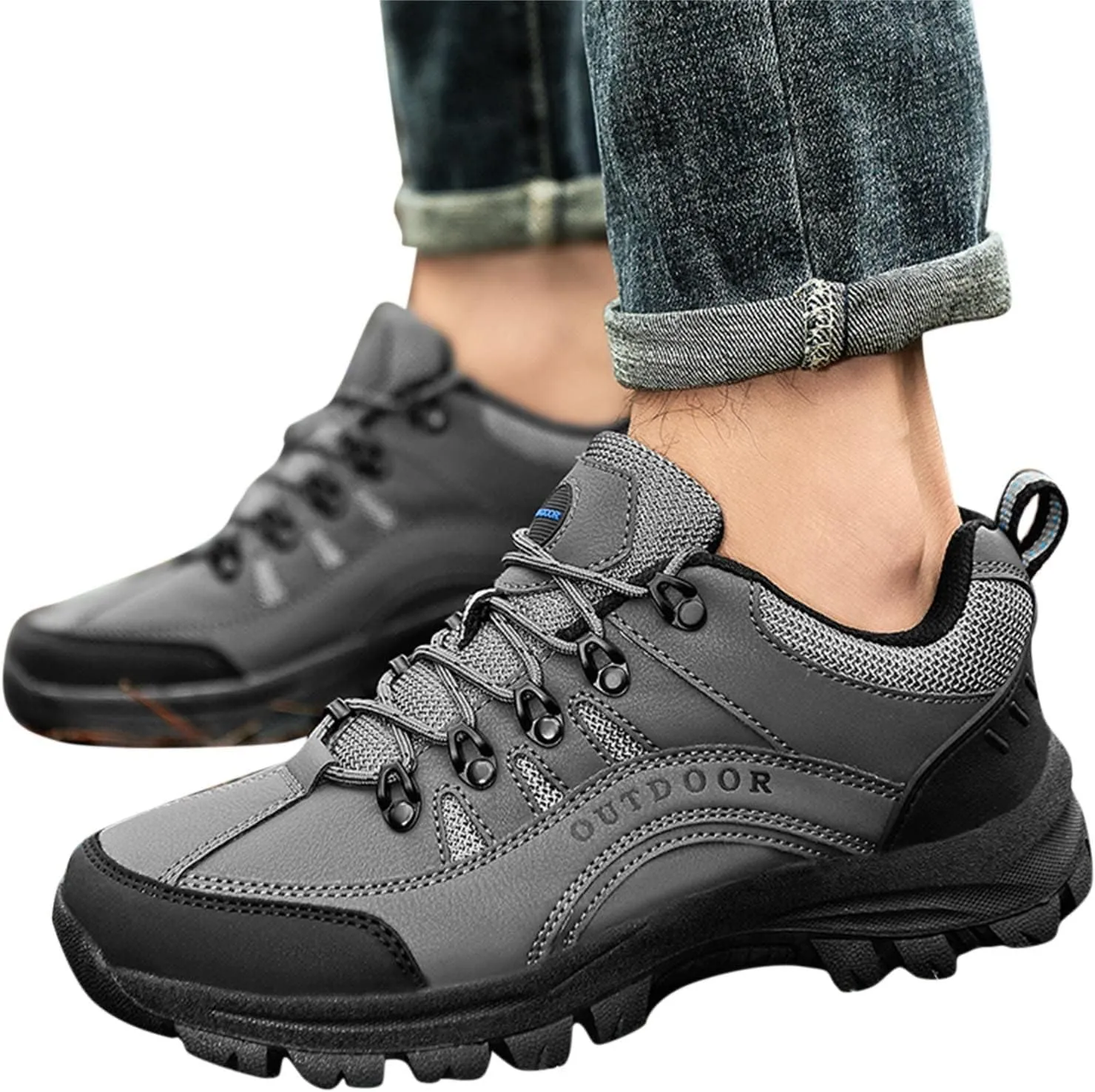 BORAMAX Men's Anti-Skid Cross-Country Travel Shoes Men's Supportive Running Shoes Cushioned Lightweight Athletic Sneakers