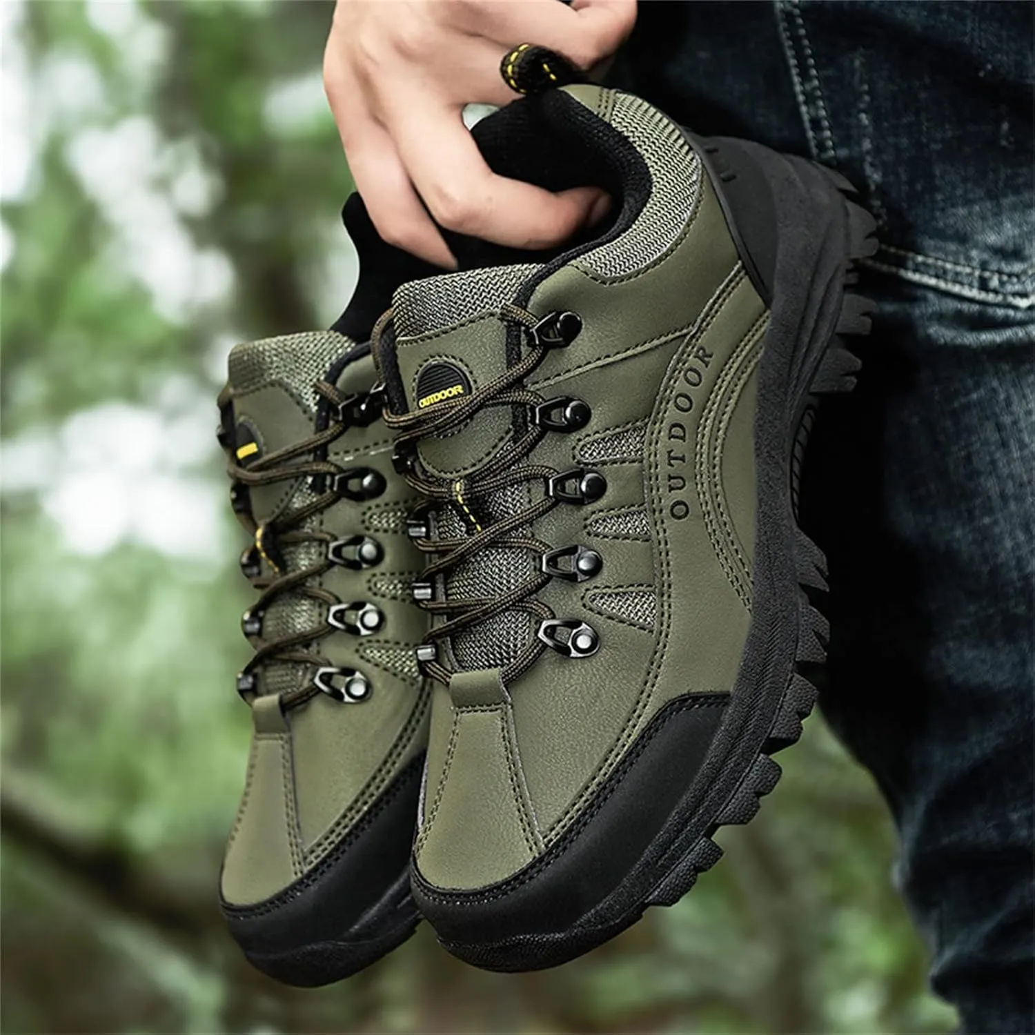 BORAMAX Men's Anti-Skid Cross-Country Travel Shoes Men's Supportive Running Shoes Cushioned Lightweight Athletic Sneakers