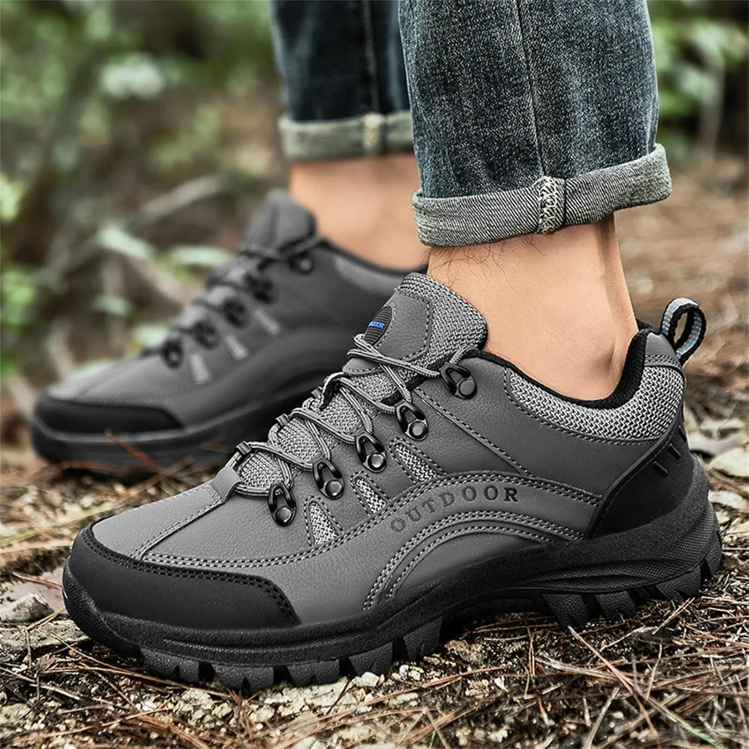 BORAMAX Men's Anti-Skid Cross-Country Travel Shoes Men's Supportive Running Shoes Cushioned Lightweight Athletic Sneakers
