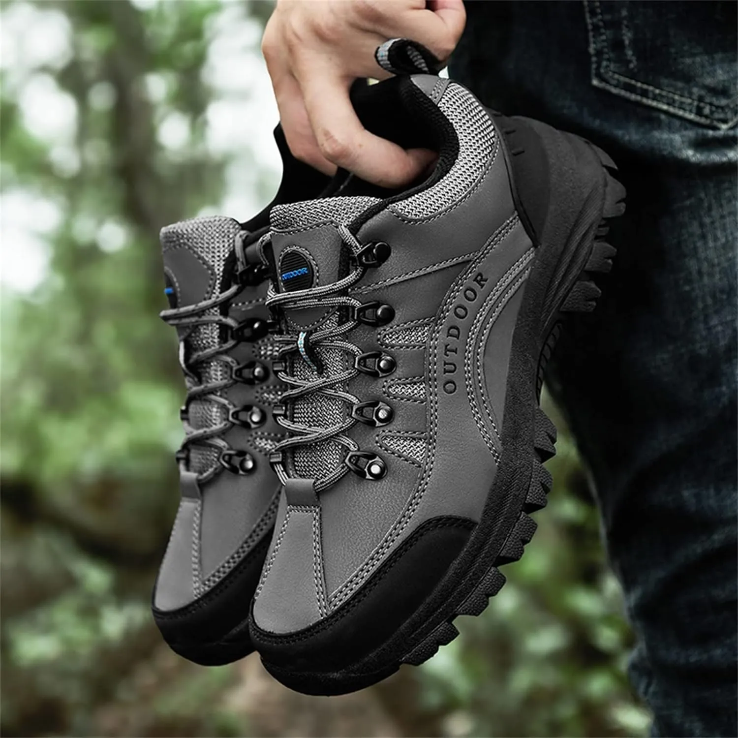 BORAMAX Men's Anti-Skid Cross-Country Travel Shoes Men's Supportive Running Shoes Cushioned Lightweight Athletic Sneakers