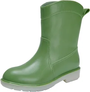 BORAMAX Tall rain Boots for Women and Waterproof Garden Shoes, Anti-Slipping Rainboots for Ladies Stylish Light Car Wash Footwear for Lawn Care, Gardening