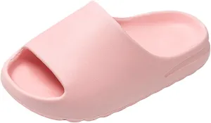 Boys Girls Comfy Slippers Girls Comfortable Soft Slippers Fashion Thick Soled Classic Solid Color Home