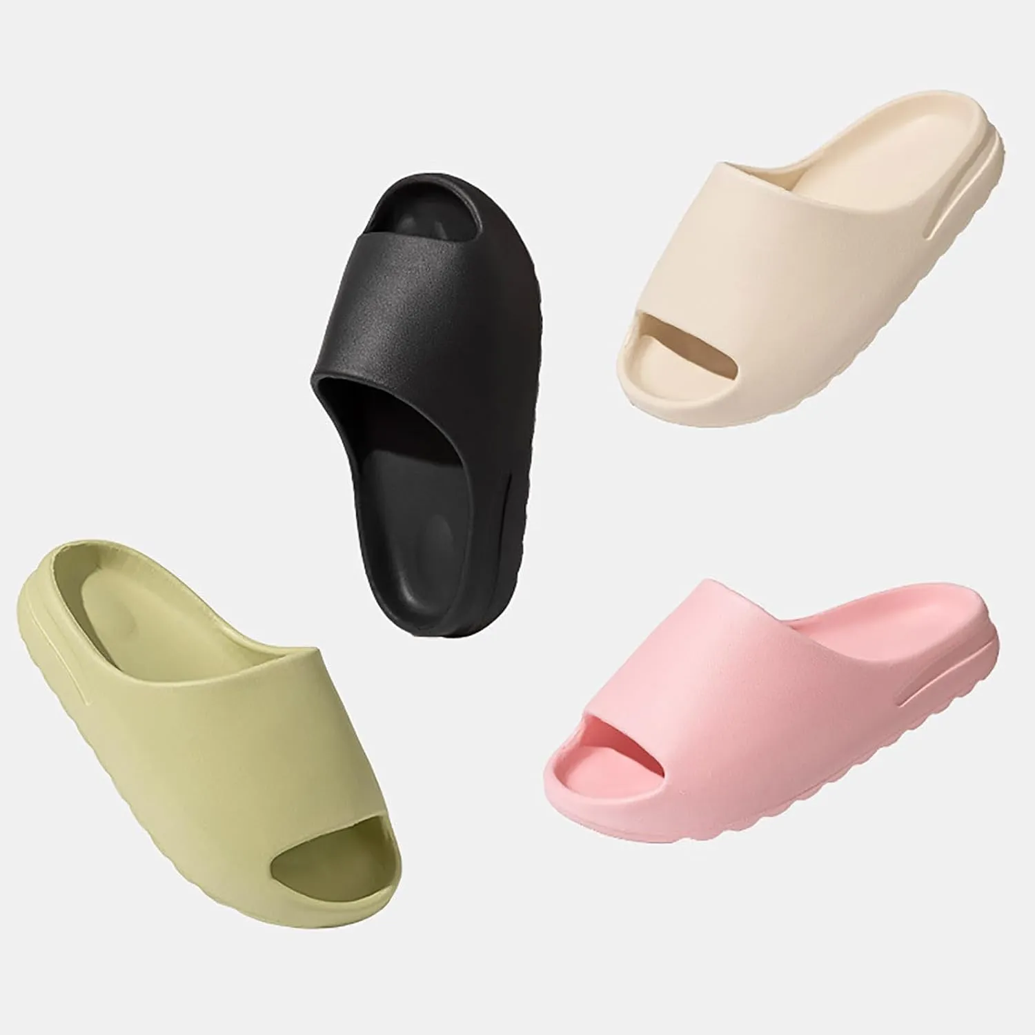 Boys Girls Comfy Slippers Girls Comfortable Soft Slippers Fashion Thick Soled Classic Solid Color Home