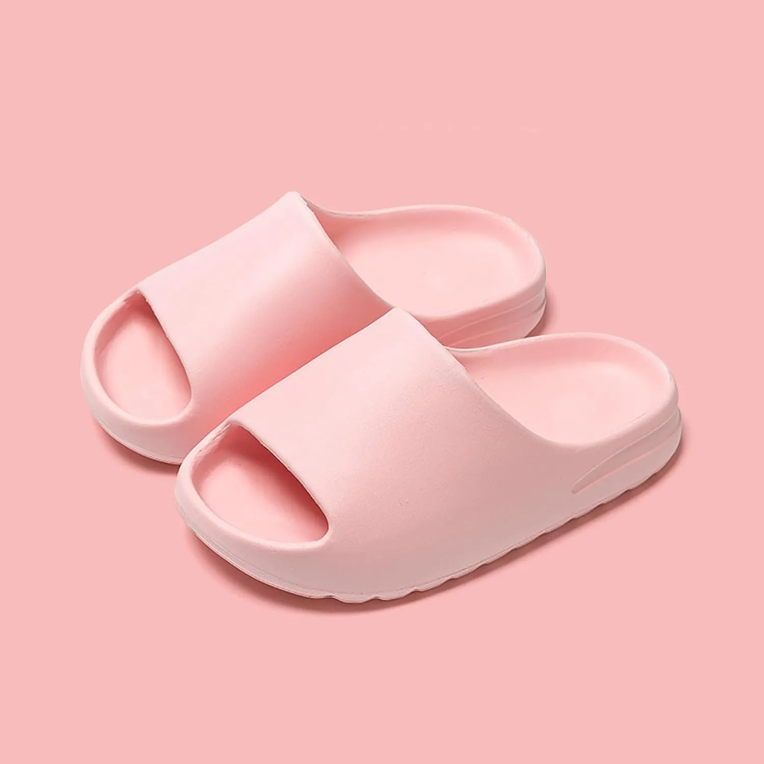 Boys Girls Comfy Slippers Girls Comfortable Soft Slippers Fashion Thick Soled Classic Solid Color Home