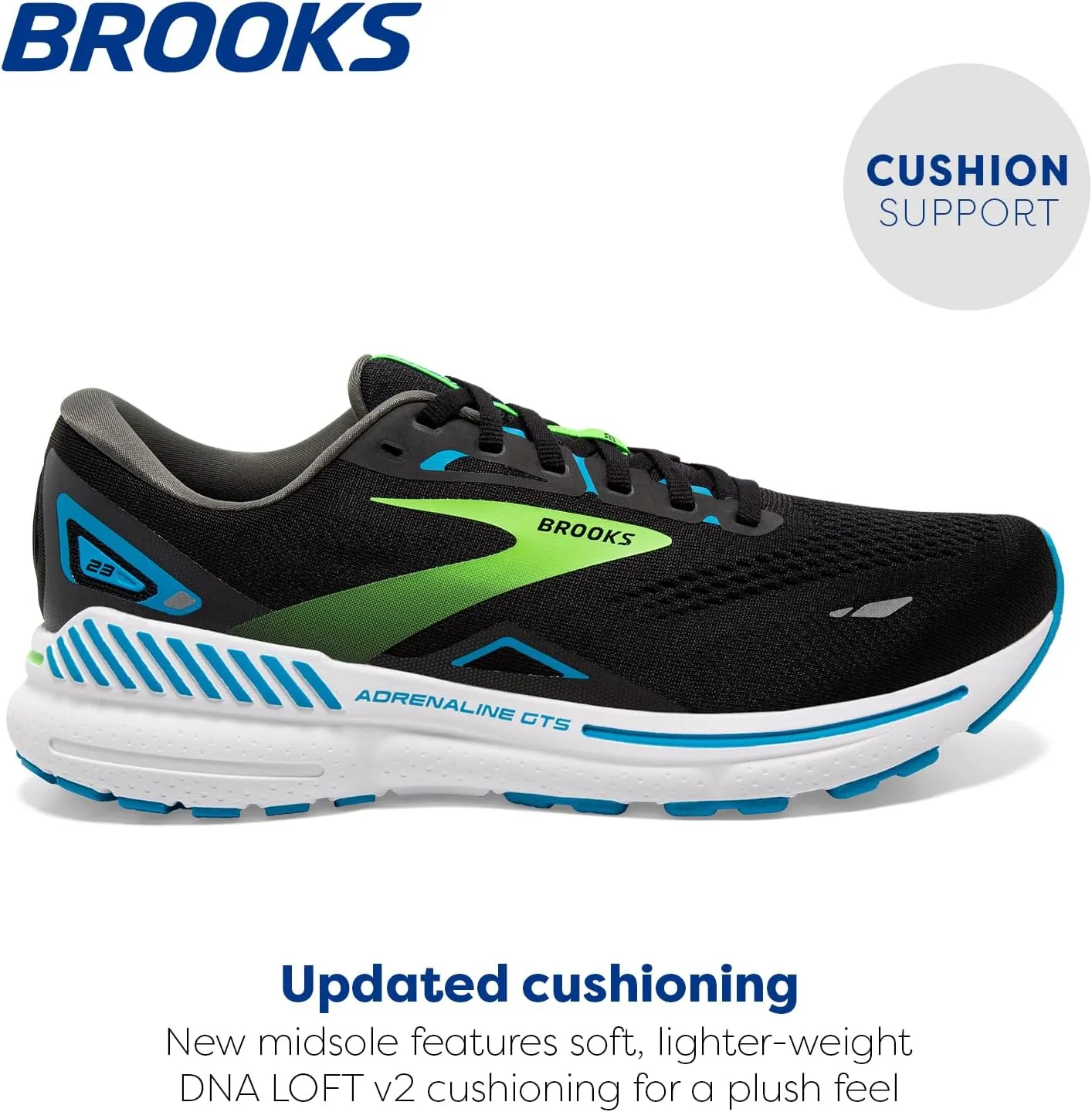 Brooks Mens Adrenaline GTS 23 Supportive Running Shoe