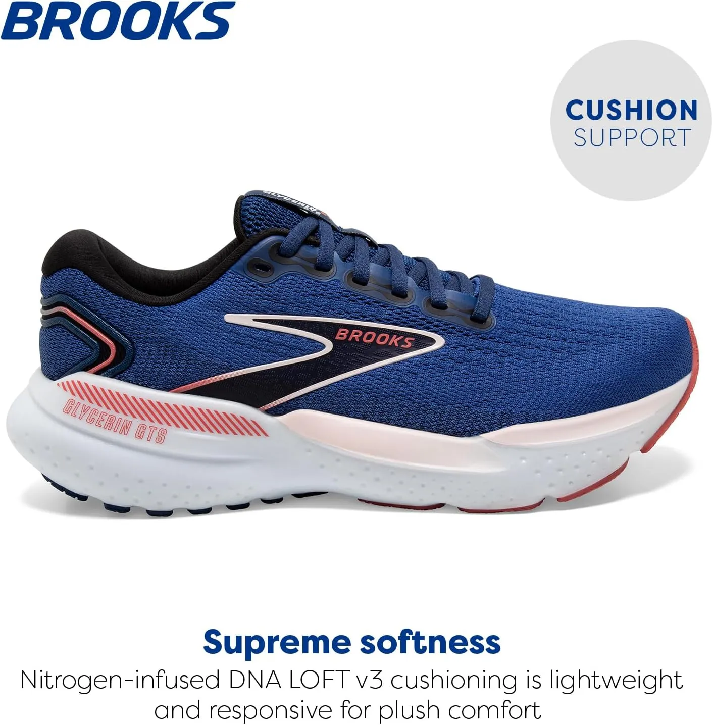 Brooks Womens Glycerin GTS 21 Supportive Running Shoe