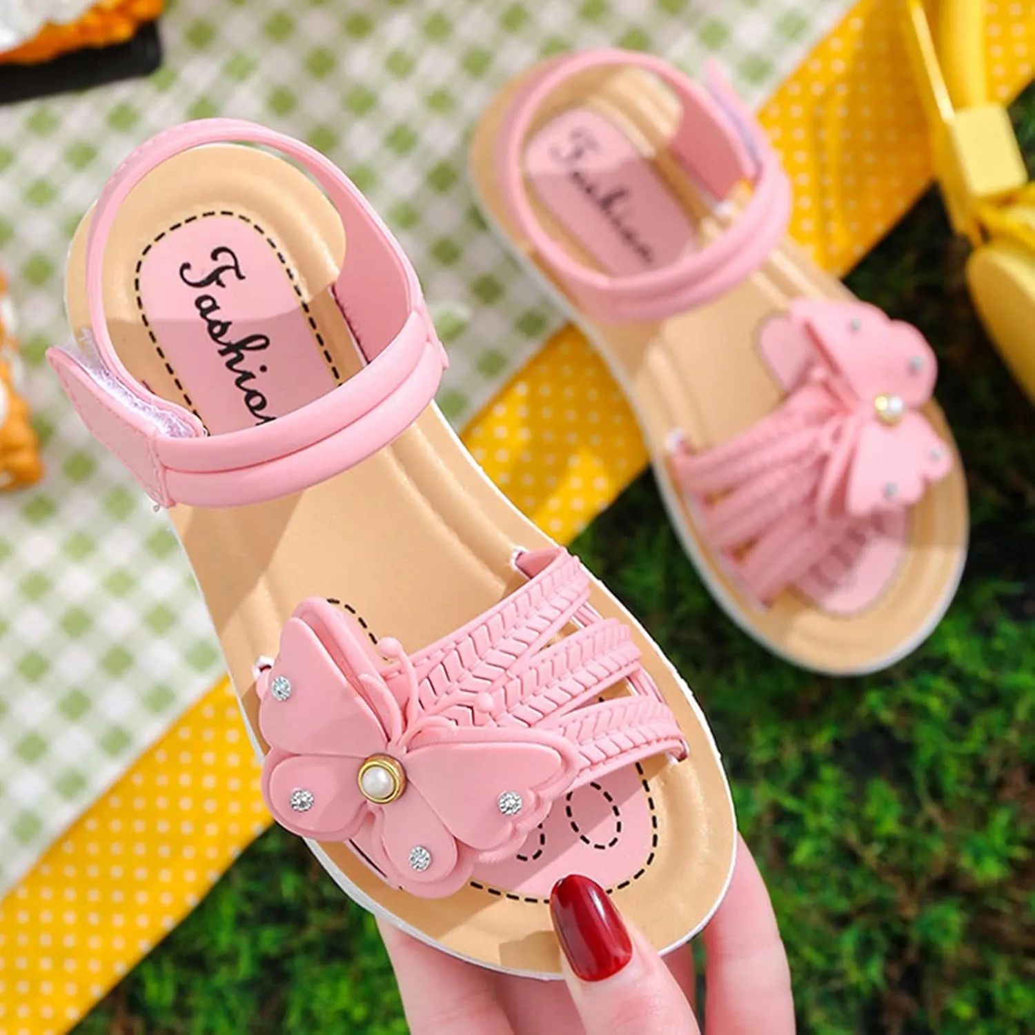Children Shoes Girls Sandals Summer New Soft Sole Non Slip Comfortable Fashion Princess Shoes Bow Fashion Sandals