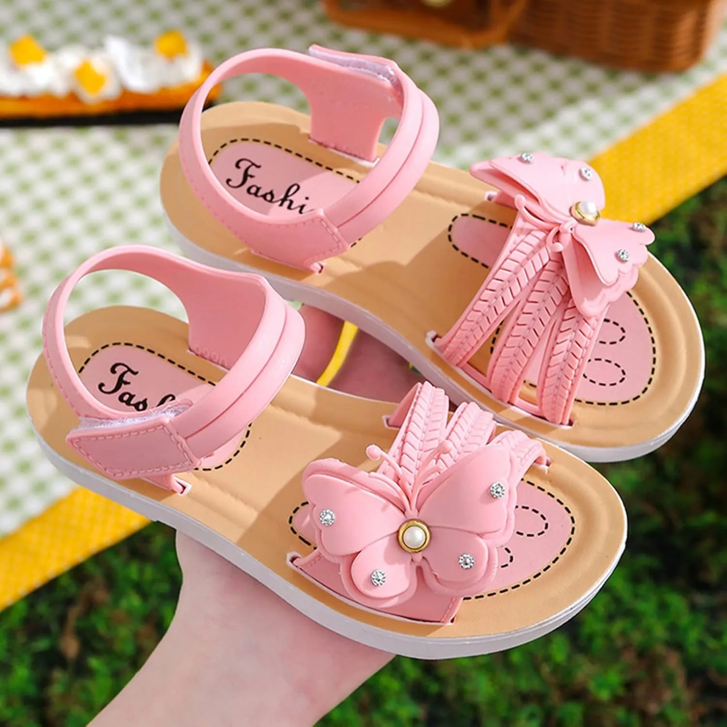 Children Shoes Girls Sandals Summer New Soft Sole Non Slip Comfortable Fashion Princess Shoes Bow Fashion Sandals