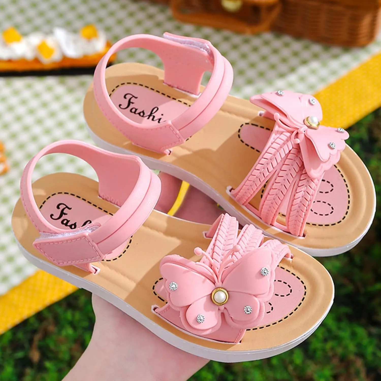 Children Shoes Girls Sandals Summer New Soft Sole Non Slip Comfortable Fashion Princess Shoes Bow Fashion Sandals