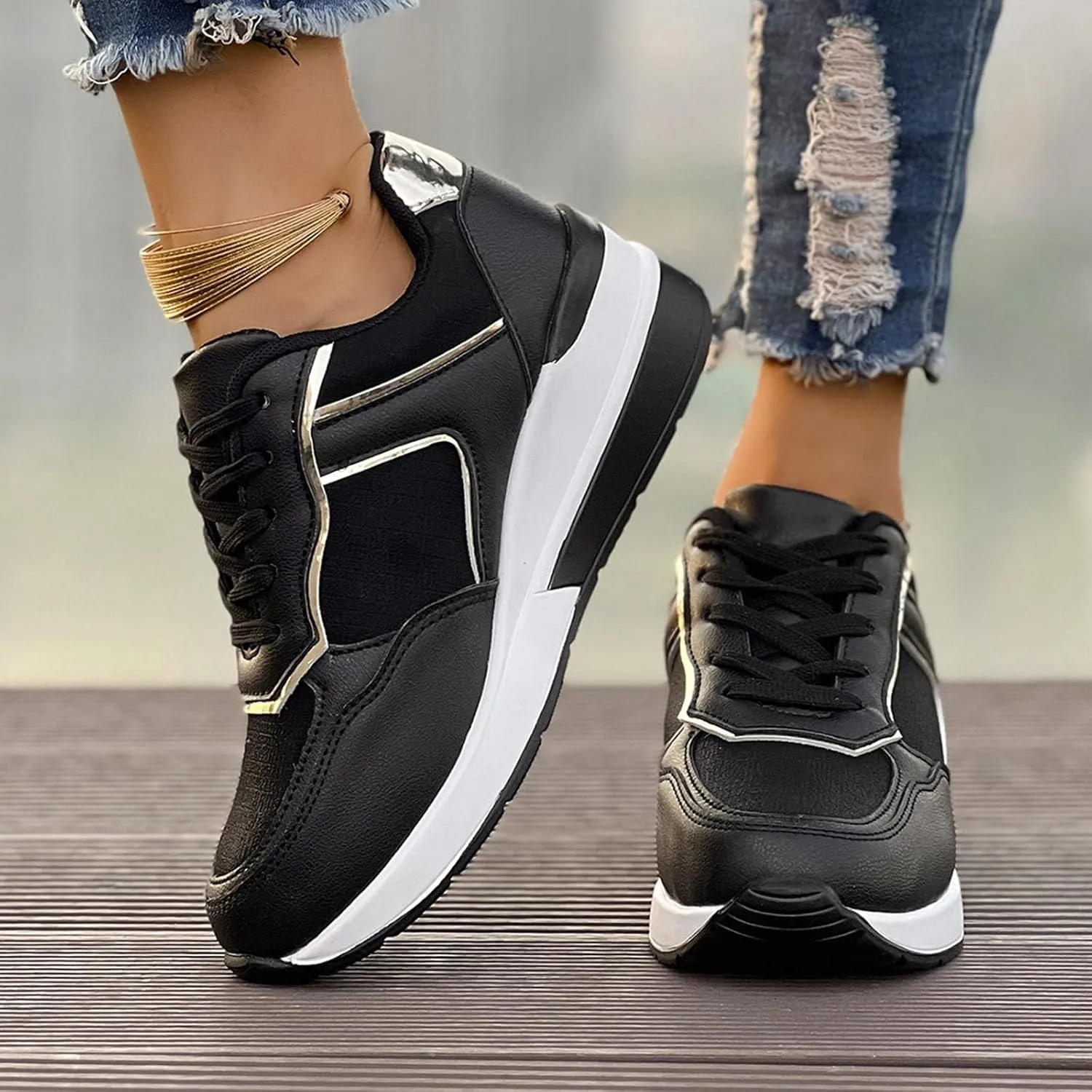 Classic Athletic Skateboard Sneakers for Women Non Slip Athletic Fashion Casual Sneakers Casual Mountain Shoe