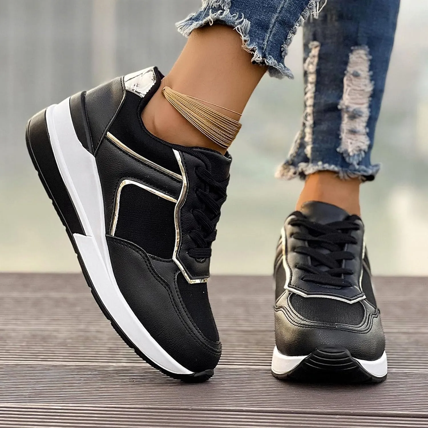 Classic Athletic Skateboard Sneakers for Women Non Slip Athletic Fashion Casual Sneakers Casual Mountain Shoe