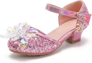 Comfortable Boys Kids Sandals Outdoor Shoes Baotou Princess Shoes Glass Flower Sequins Children's Performance High Heels Little Girl Sandals