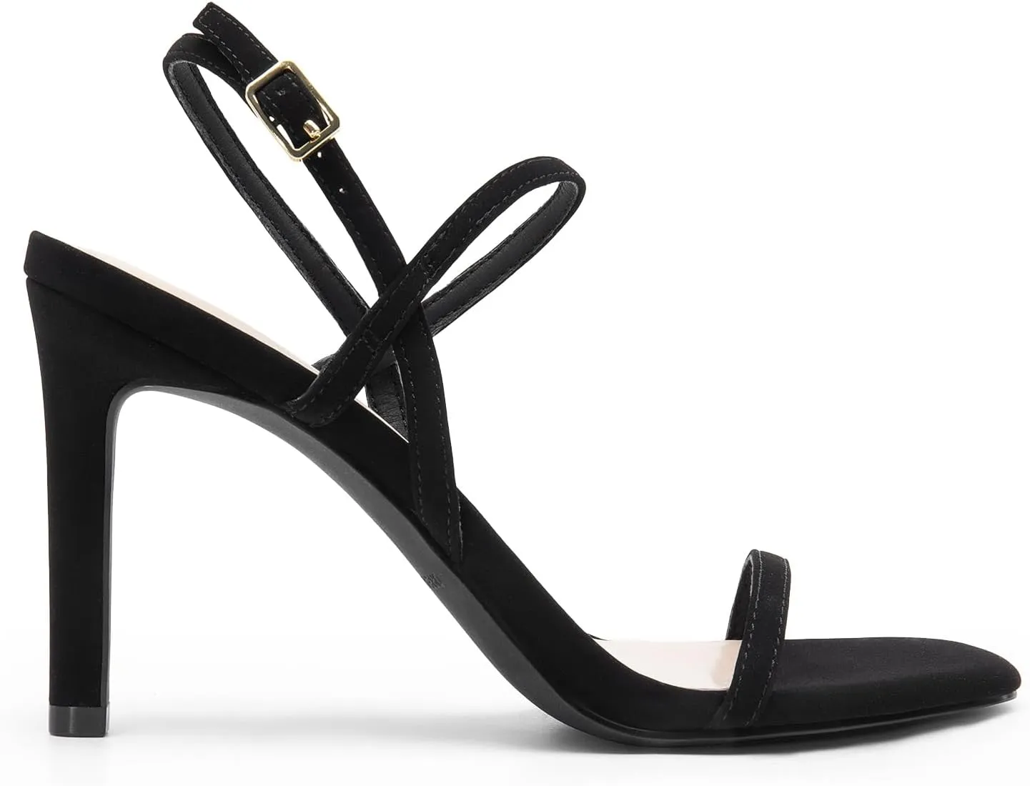 DREAM PAIRS Womens Slingback Heels High Stilettos Open Square Toe Ankle Strap Pumps Sexy Comfort Strappy Dress Shoes Wedding Bridal Heeled Sandals