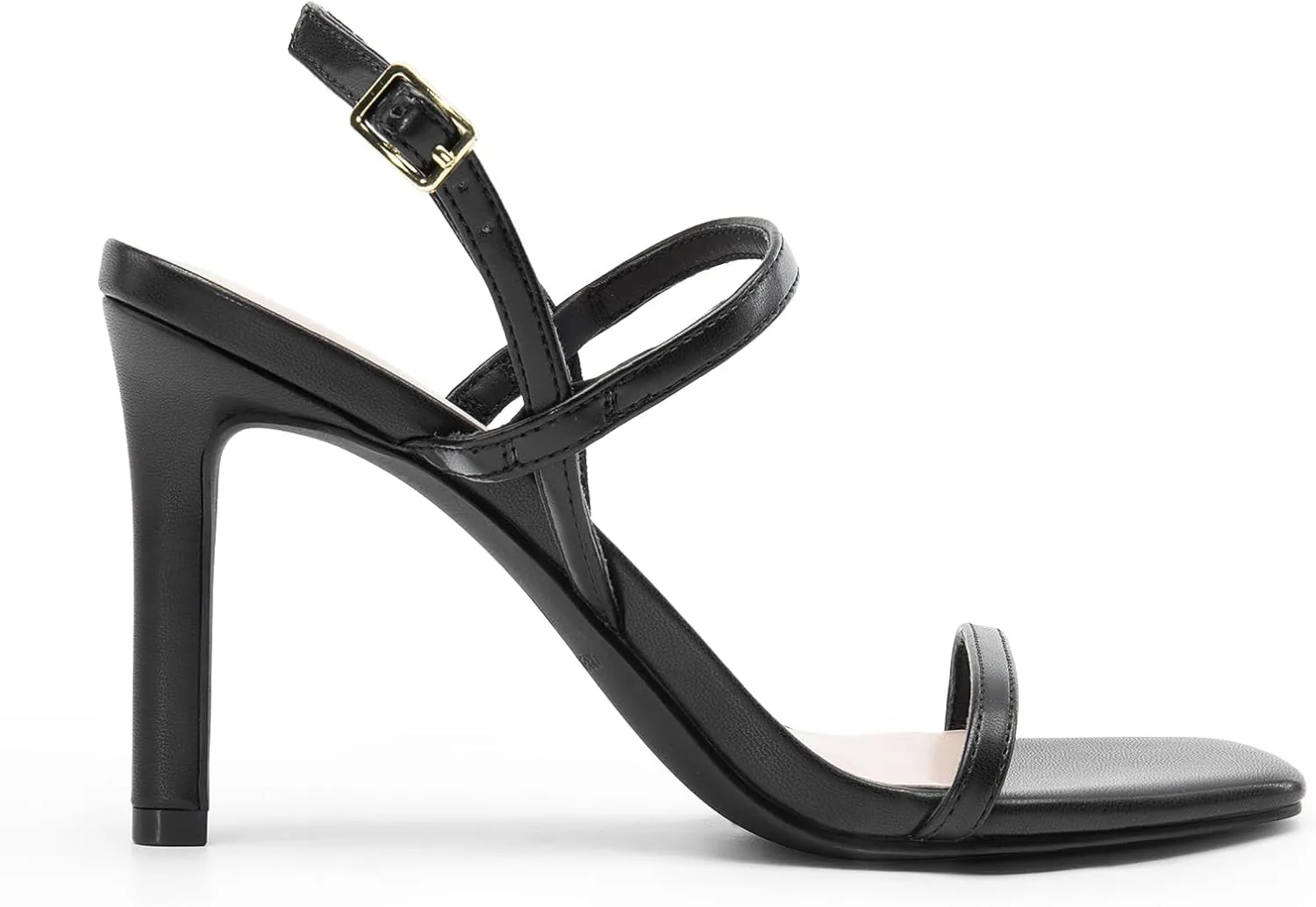 DREAM PAIRS Womens Slingback Heels High Stilettos Open Square Toe Ankle Strap Pumps Sexy Comfort Strappy Dress Shoes Wedding Bridal Heeled Sandals