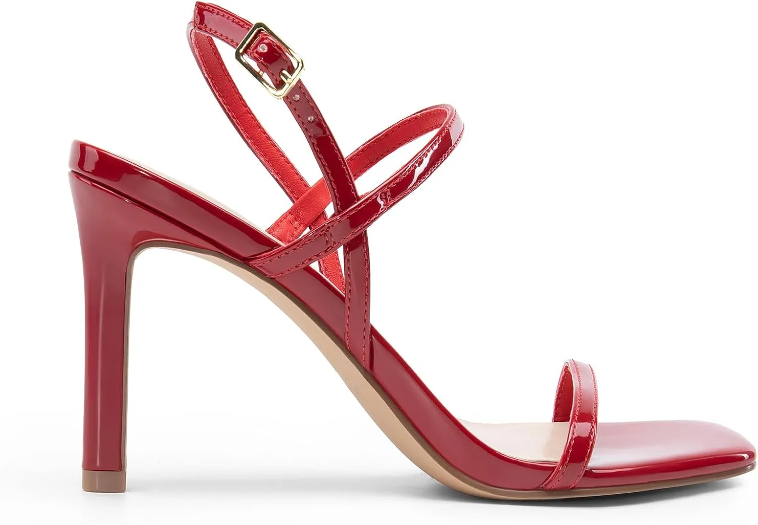 DREAM PAIRS Womens Slingback Heels High Stilettos Open Square Toe Ankle Strap Pumps Sexy Comfort Strappy Dress Shoes Wedding Bridal Heeled Sandals