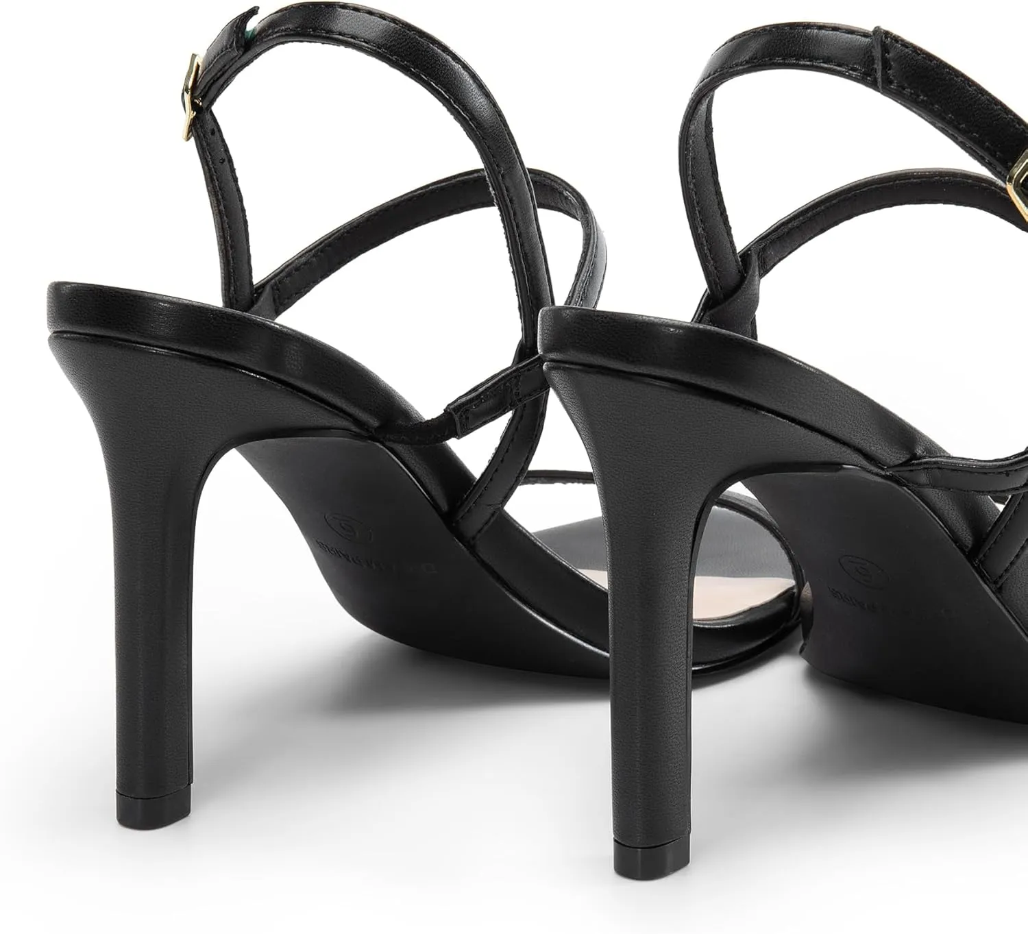 DREAM PAIRS Womens Slingback Heels High Stilettos Open Square Toe Ankle Strap Pumps Sexy Comfort Strappy Dress Shoes Wedding Bridal Heeled Sandals