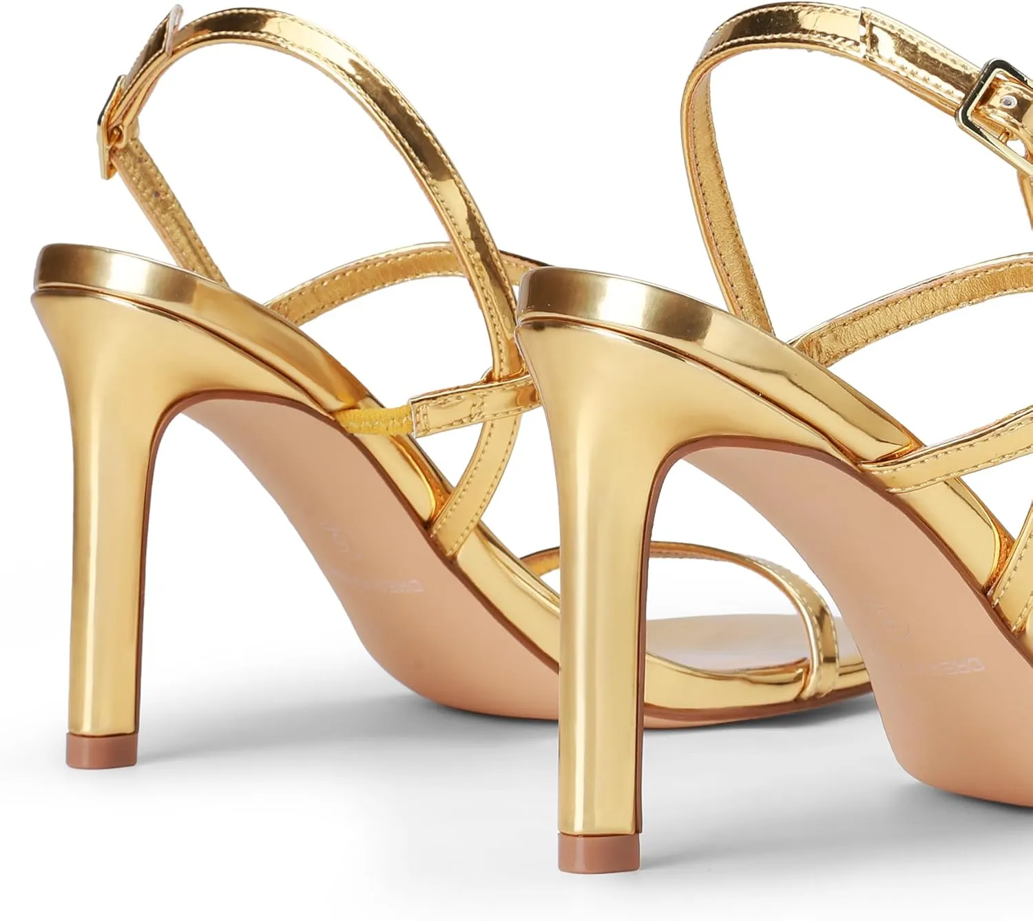 DREAM PAIRS Womens Slingback Heels High Stilettos Open Square Toe Ankle Strap Pumps Sexy Comfort Strappy Dress Shoes Wedding Bridal Heeled Sandals
