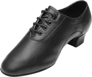 EnJoCho Baby Summer Sandals Shoes Boys Modern Dance Shoes Prom Ballroom Latin Dance Shoes Solid Color Lace Up (Black, 30)
