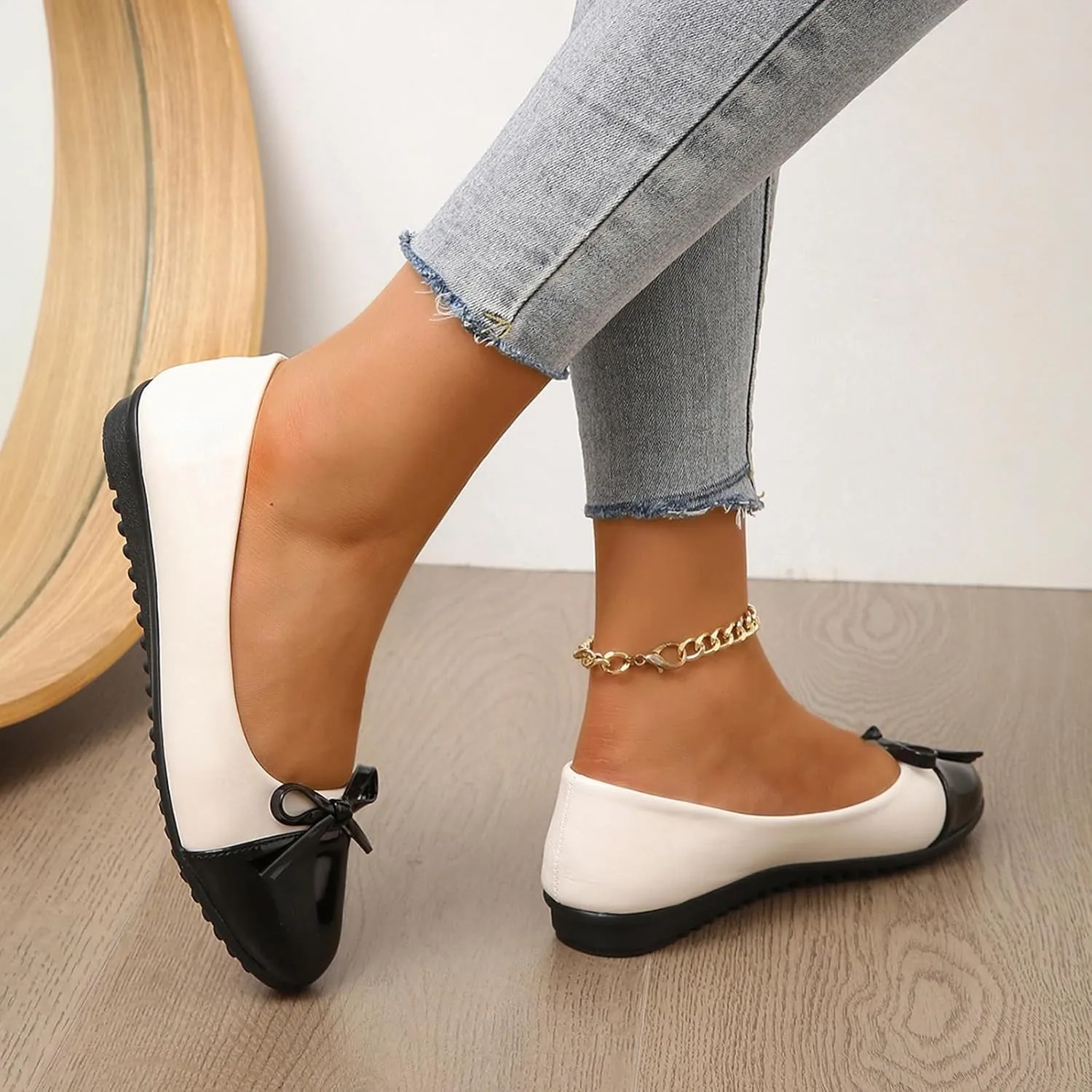 Flat Shoes for Women Dressy Work Shoes Ballet Flats Comfortable Slip On Loafers Round Toe Office Shoe Flat Dress Shoe