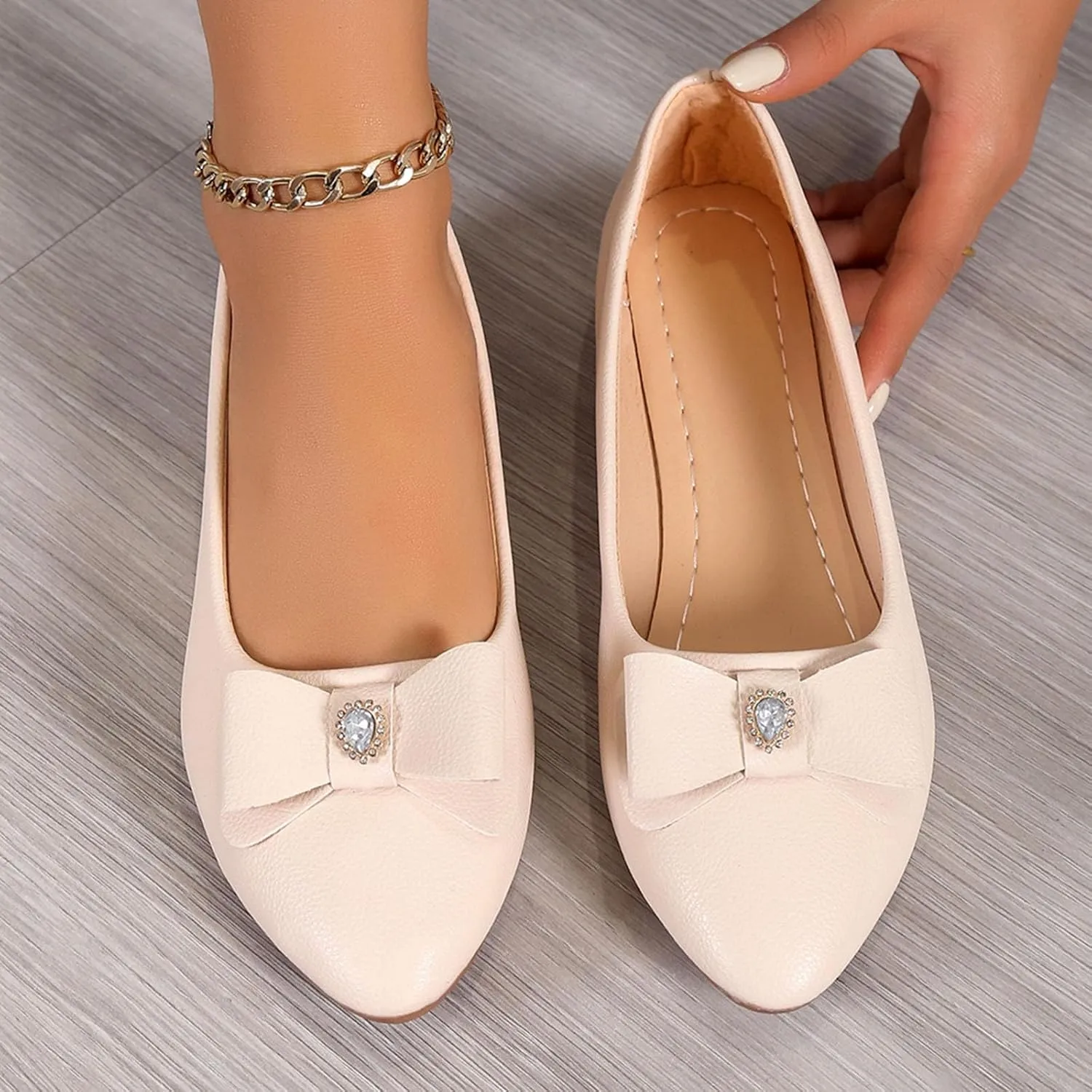 Flat Shoes for Women Dressy Work Shoes Ballet Flats Comfortable Slip On Loafers Round Toe Office Shoe Flat Dress Shoe