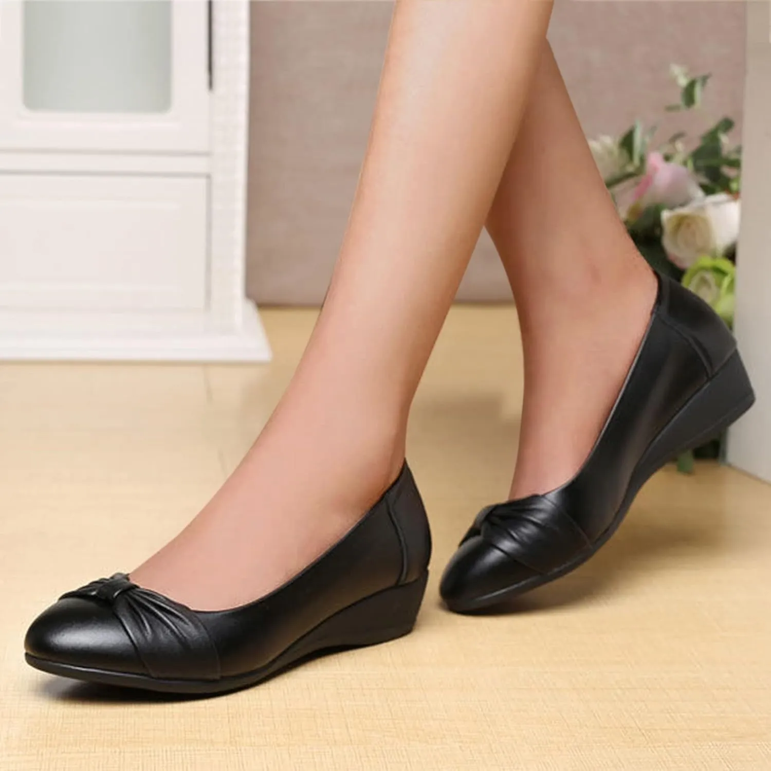 Flat Shoes for Women Dressy Work Shoes Ballet Flats Comfortable Slip On Loafers Round Toe Office Shoe Flat Dress Shoe