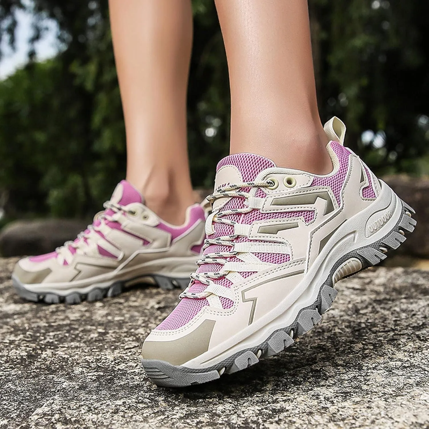 Girl Fashion Sneakers Business Casual Shoes Women Sneakers Fashion Summer New Pattern Comfortable Thick Sole Lace Up Non Slip Couple Mountaineering Shoes Espadrilles Workout Gym Outdoor Shoes