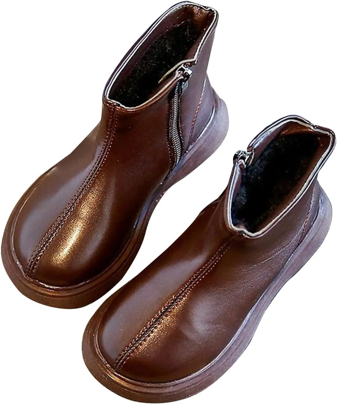 Girls Ankle Boots Kids Toddler Winter Classic British Style Dress Shoes Casual Shoes Vintage Booties with Side Zipper