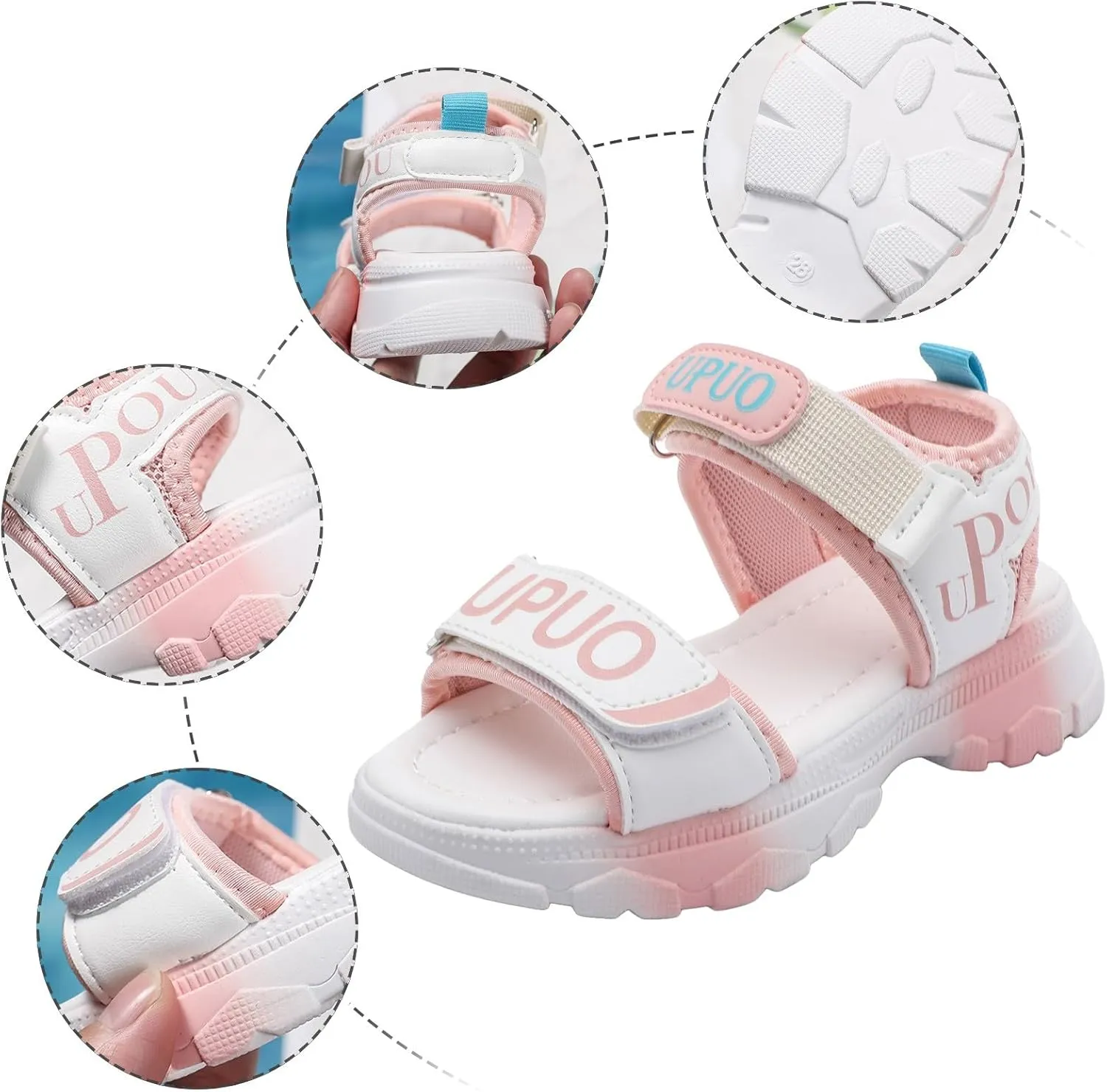 Girls Flower Sandal Shoes Comfortable Soft Sole Sandals Fashionable Open Toe Thick Sole Children Sandals