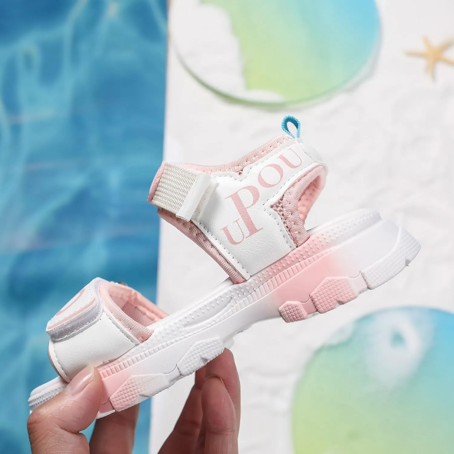 Girls Flower Sandal Shoes Comfortable Soft Sole Sandals Fashionable Open Toe Thick Sole Children Sandals