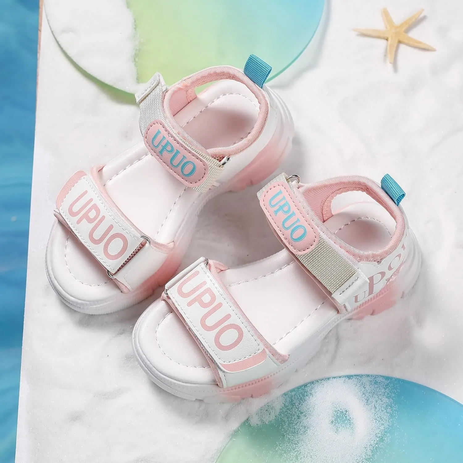 Girls Flower Sandal Shoes Comfortable Soft Sole Sandals Fashionable Open Toe Thick Sole Children Sandals