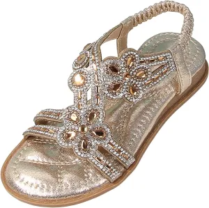 Girls Glitter Beach Shoes Shoes Flat Summer Glitter Boho Comfortable Sandals with Girls Size 3 Sandals