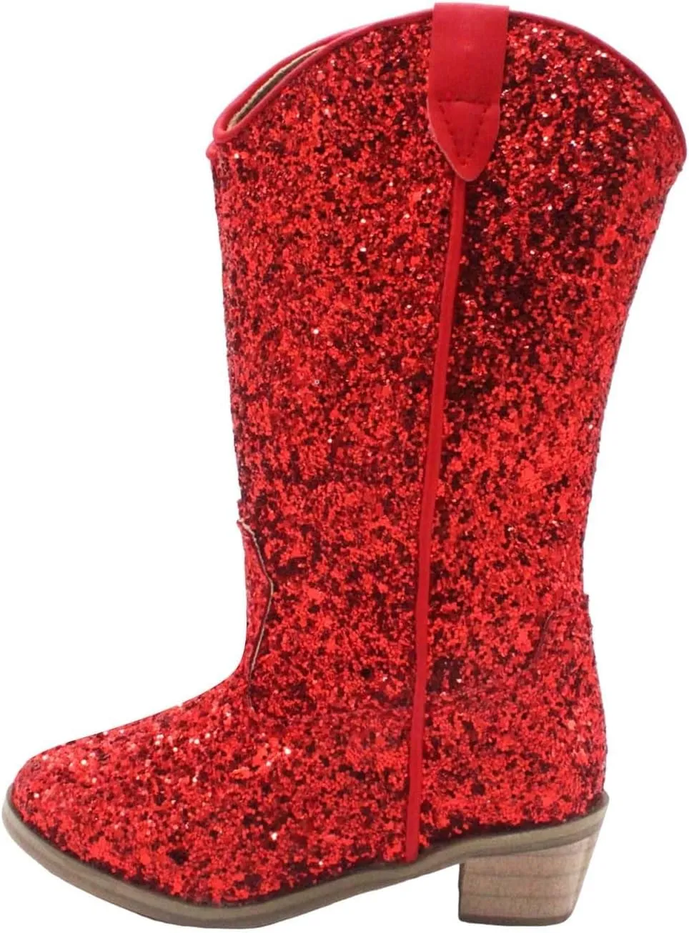 Girls Sequin Sparkly Cowboy Boots Kids hinestone Glitter Low Heel Wedding Dress Booties Western Girls Boots Wedge Heel