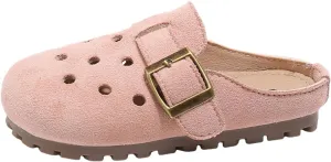 Girls Shoes Comfortable Closed Toe Slip On Sandals Fashionable Casual Slippers Sandals for Toddler Girl White