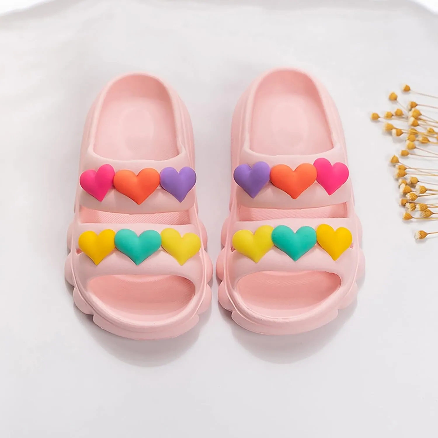 Girls Shoes Comfortable Soft Sole Home Outdoor Slippers Fashionable Love Children Slippers Sandals for Girls Samdals