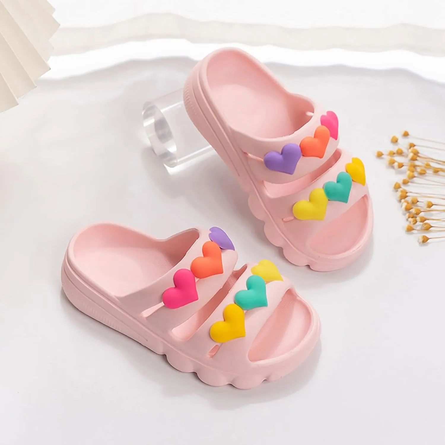 Girls Shoes Comfortable Soft Sole Home Outdoor Slippers Fashionable Love Children Slippers Sandals for Girls Samdals
