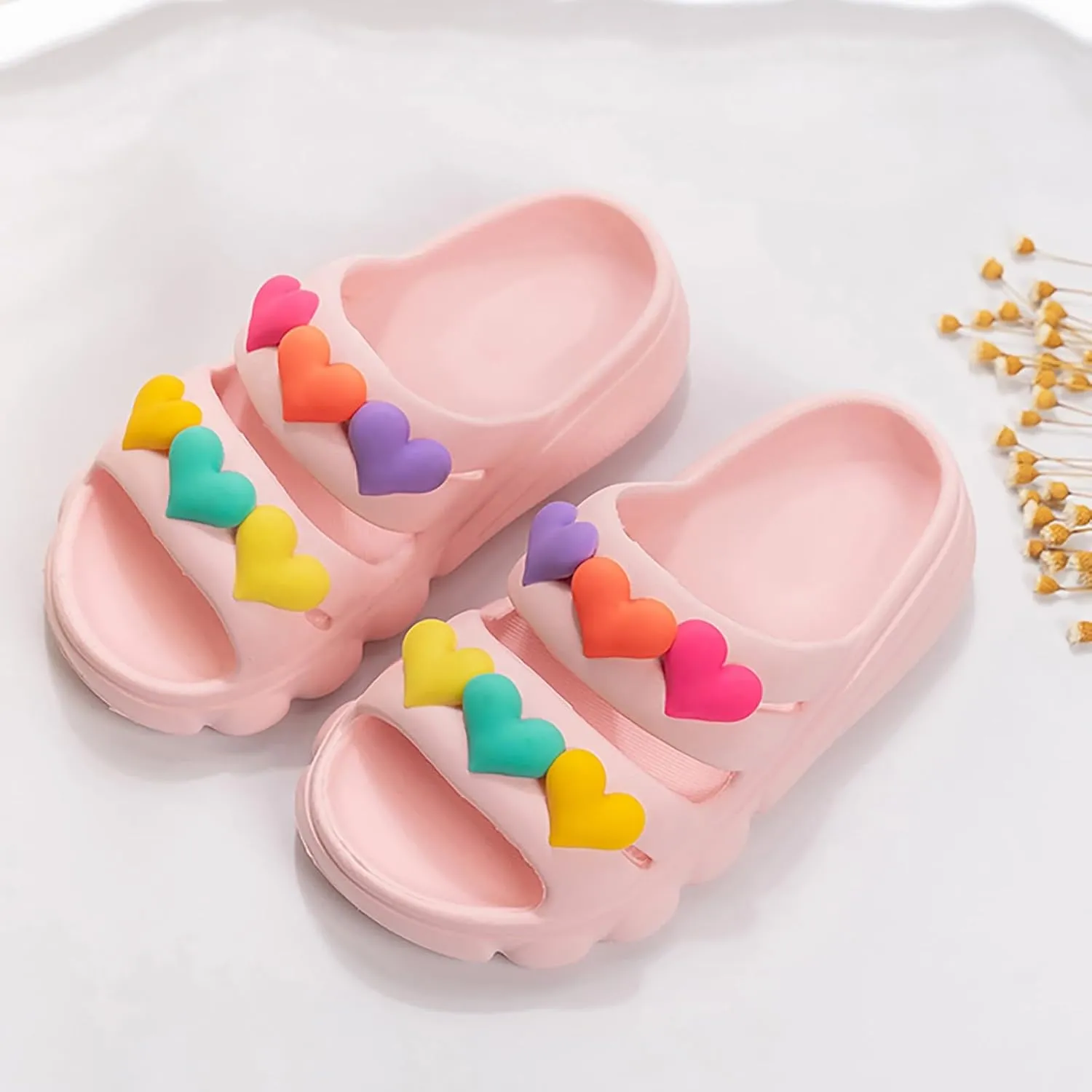 Girls Shoes Comfortable Soft Sole Home Outdoor Slippers Fashionable Love Children Slippers Sandals for Girls Samdals