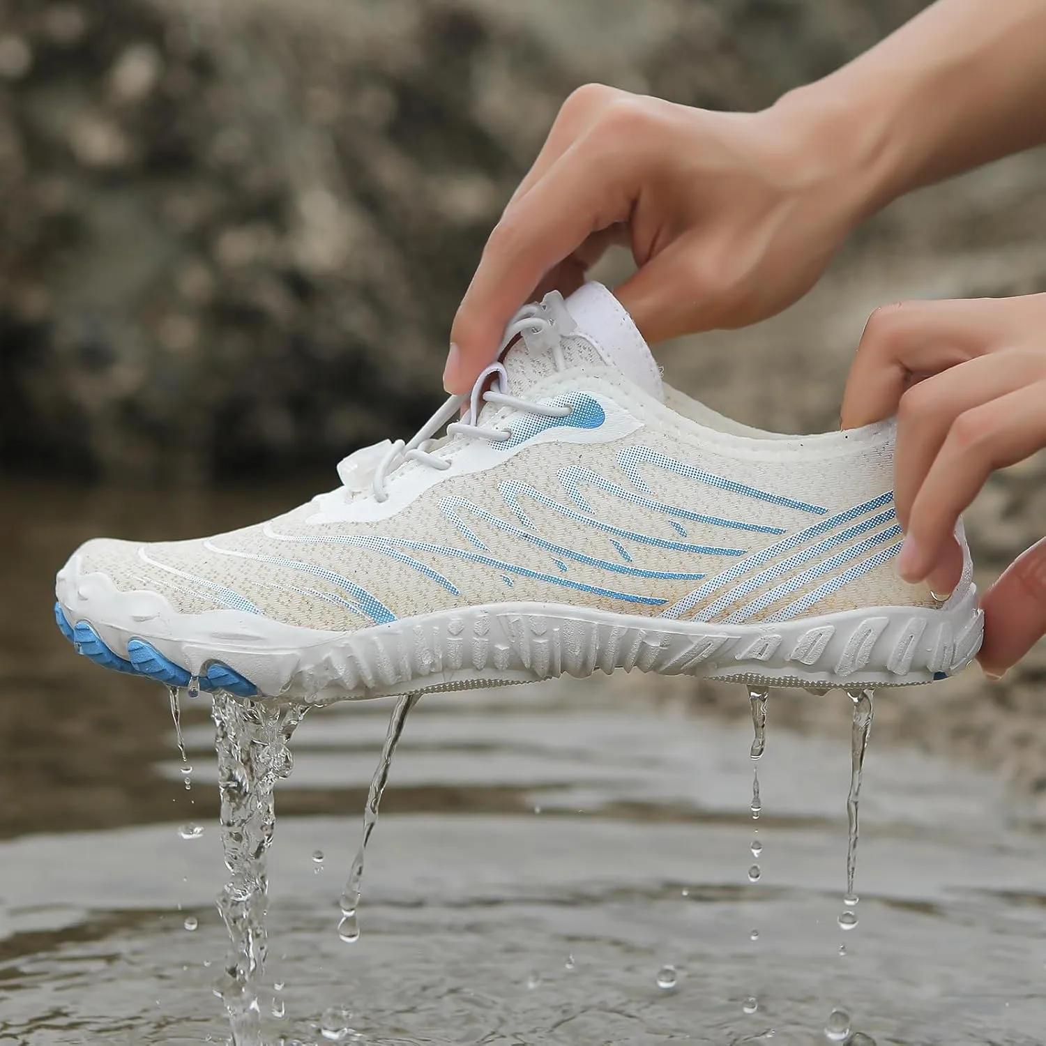 Hike Barefoot Shoes for Women Men Wide Toe Box Breathable & Non-Slip Athletic Footwear Healthy Waterproof Trail Running Minimalist Zero Drop Outdoor Cross-Trainer Fashion Sneakers
